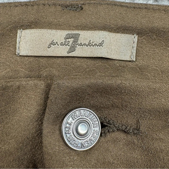 7 for all Mankind Snakeskin Faux Suede Skinny Pants. Stretchy. Size 28 - Picture 6 of 12